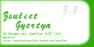 zsuliet gyertya business card